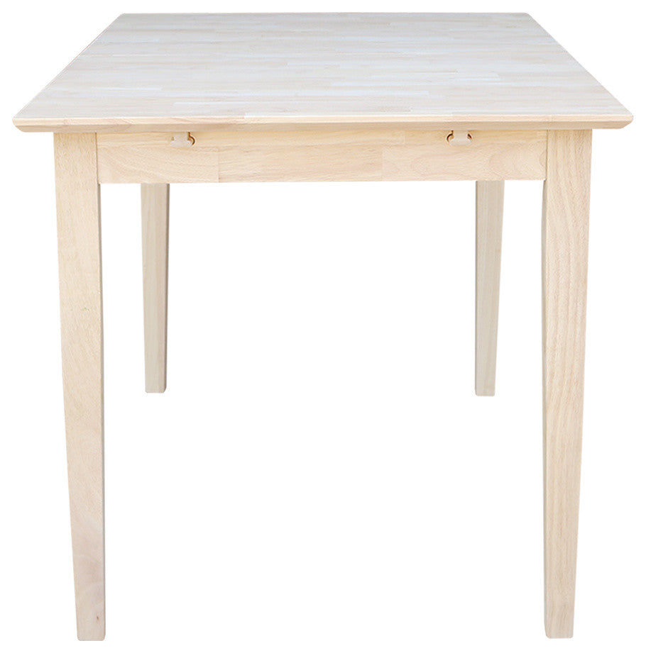 International Concepts Unfinished Rectangular Shaker Dining Table