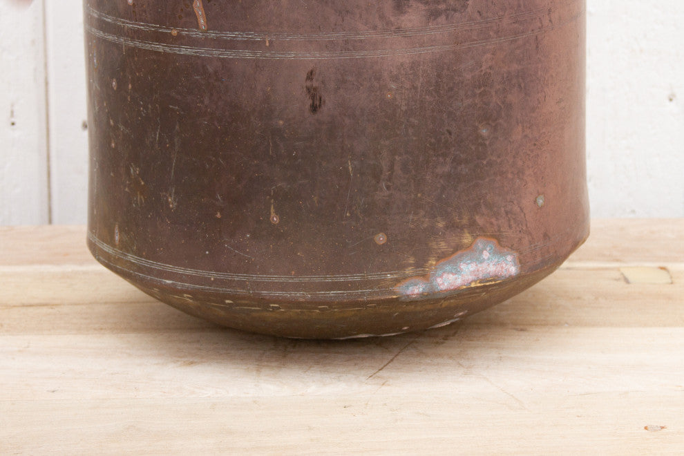 Indian Antique Rose Copper Storage Pot