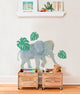 Wild Animals, Tropical Leaves Vinyl Wall Sticker, Elephant
