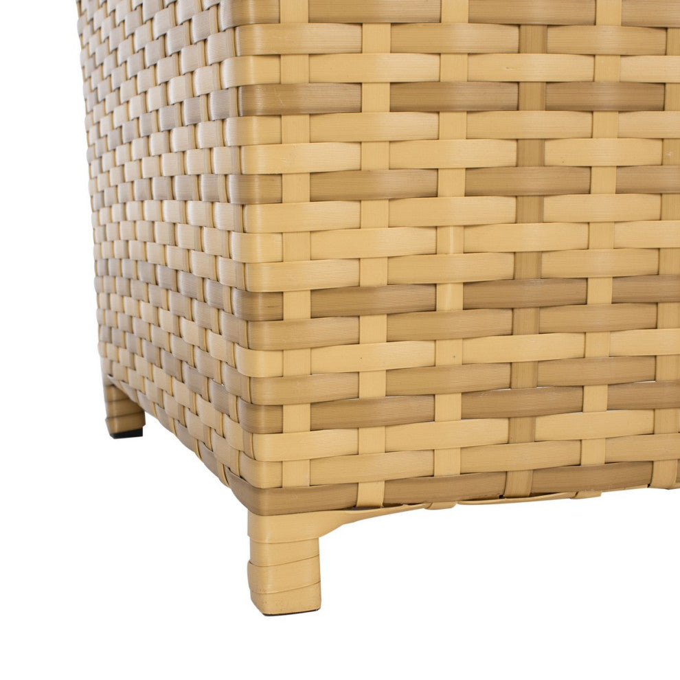 Safavieh Outdoor Mazeli Trash Bin Natural