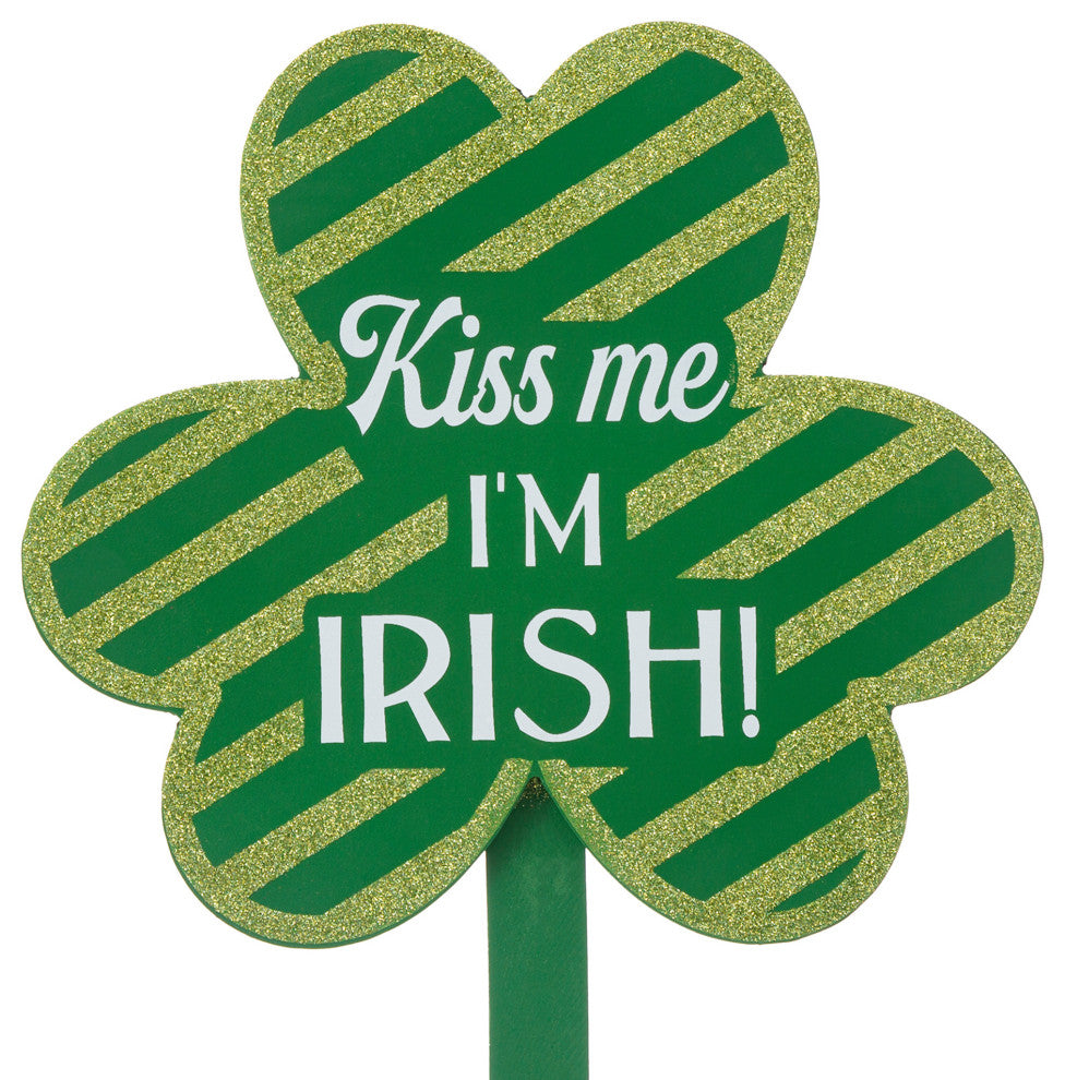 15" Wooden St. Patrick's Shamrocks Yard Stake, 3-Piece Set