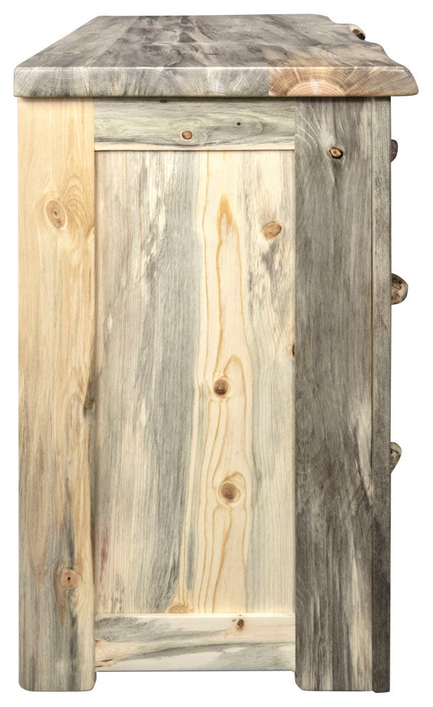 Big Sky Collection Live Edge 7 Drawer Dresser, Natural