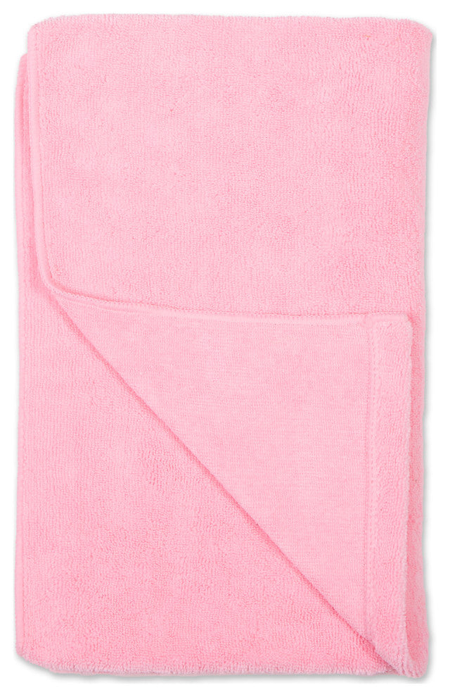 Pink Embroidered Paw Pet Towel
