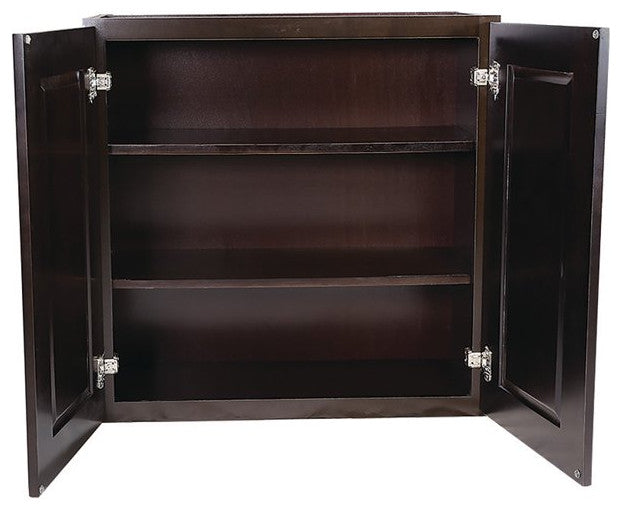Wall Storage Cabinet, Framed Doors With Soft Close Function & Inner Shelf, 24"