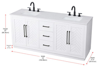 Elegant Lighting VF29072D Chase 72" - Gray