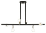 Black Modern, Urban, Scandinavian, Linear Chandelier