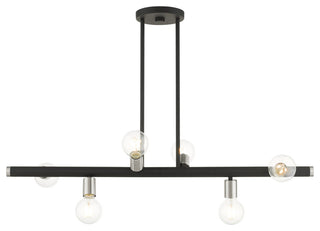 Black Modern, Urban, Scandinavian, Linear Chandelier