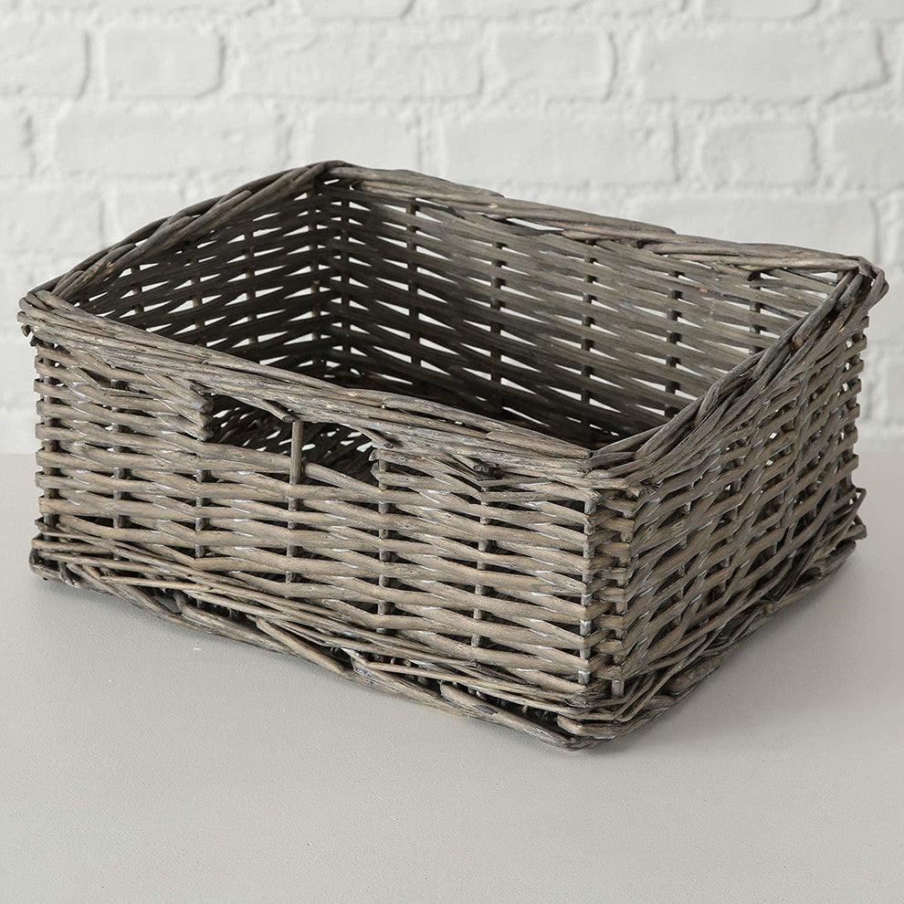 Hamptons Accent Nightstand Inset With 3 Baskets