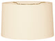 Royal Designs Shallow Drum Hardback Lampshade, Eggshell, 13"x14"x9"