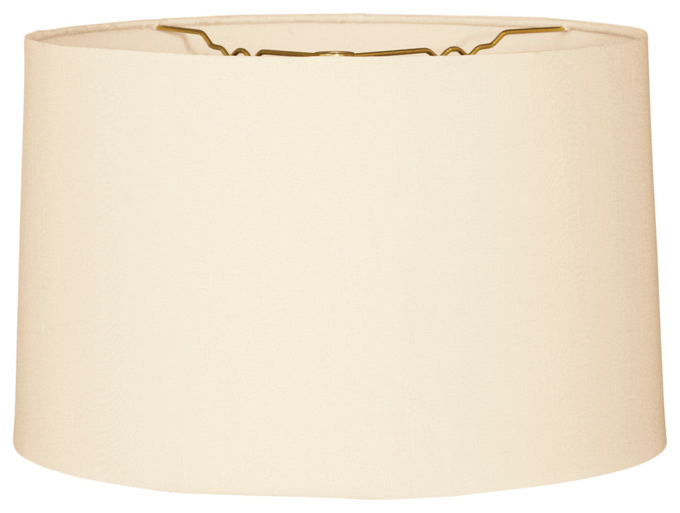 Royal Designs Shallow Drum Hardback Lampshade, Eggshell, 13"x14"x9"