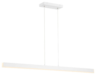Access Lighting Illume 1-Light LED Pendant, White/Clear, 63155LEDD-MWH-ACR