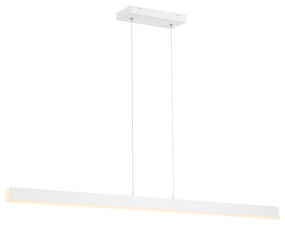 Access Lighting Illume 1-Light LED Pendant, White/Clear, 63155LEDD-MWH-ACR