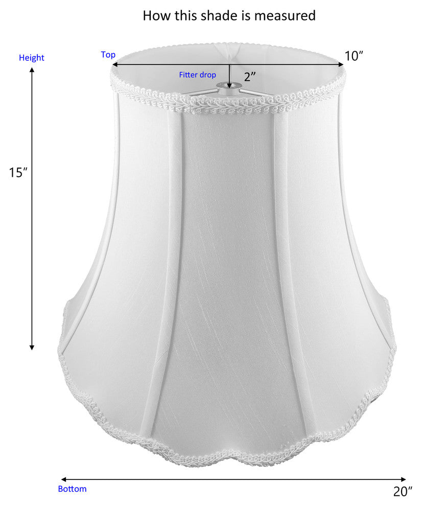 Scallin Round-Top Bell Lampshade, 20"x10"x15"