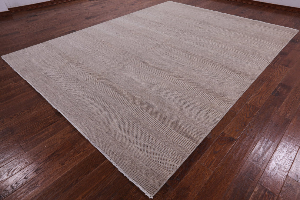 9' 1" X 11' 10" Savannah Gabbeh Hand-Knotted Wool and Silk Rug Q8434