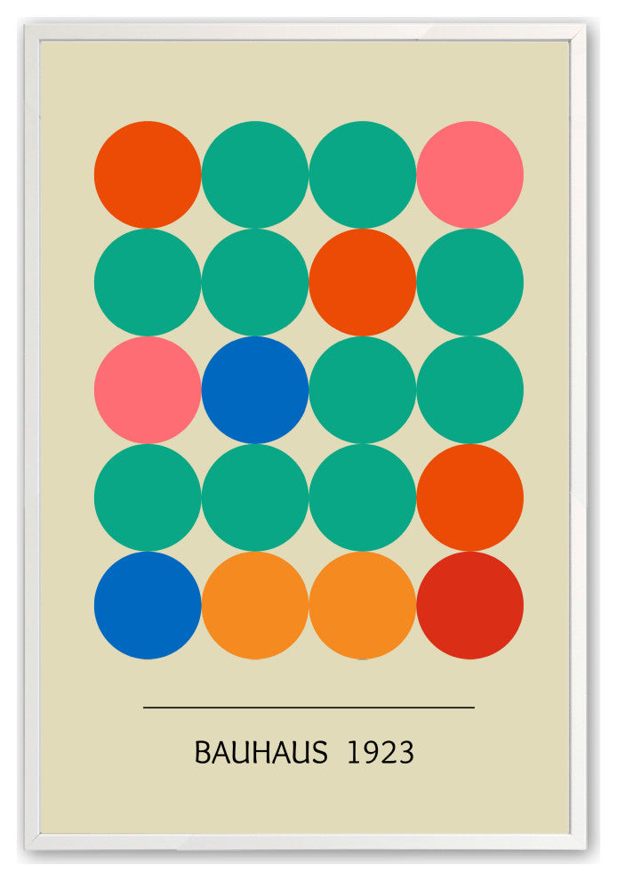 Opaque White 18" x 24" Bauhaus 1923 Framed Print