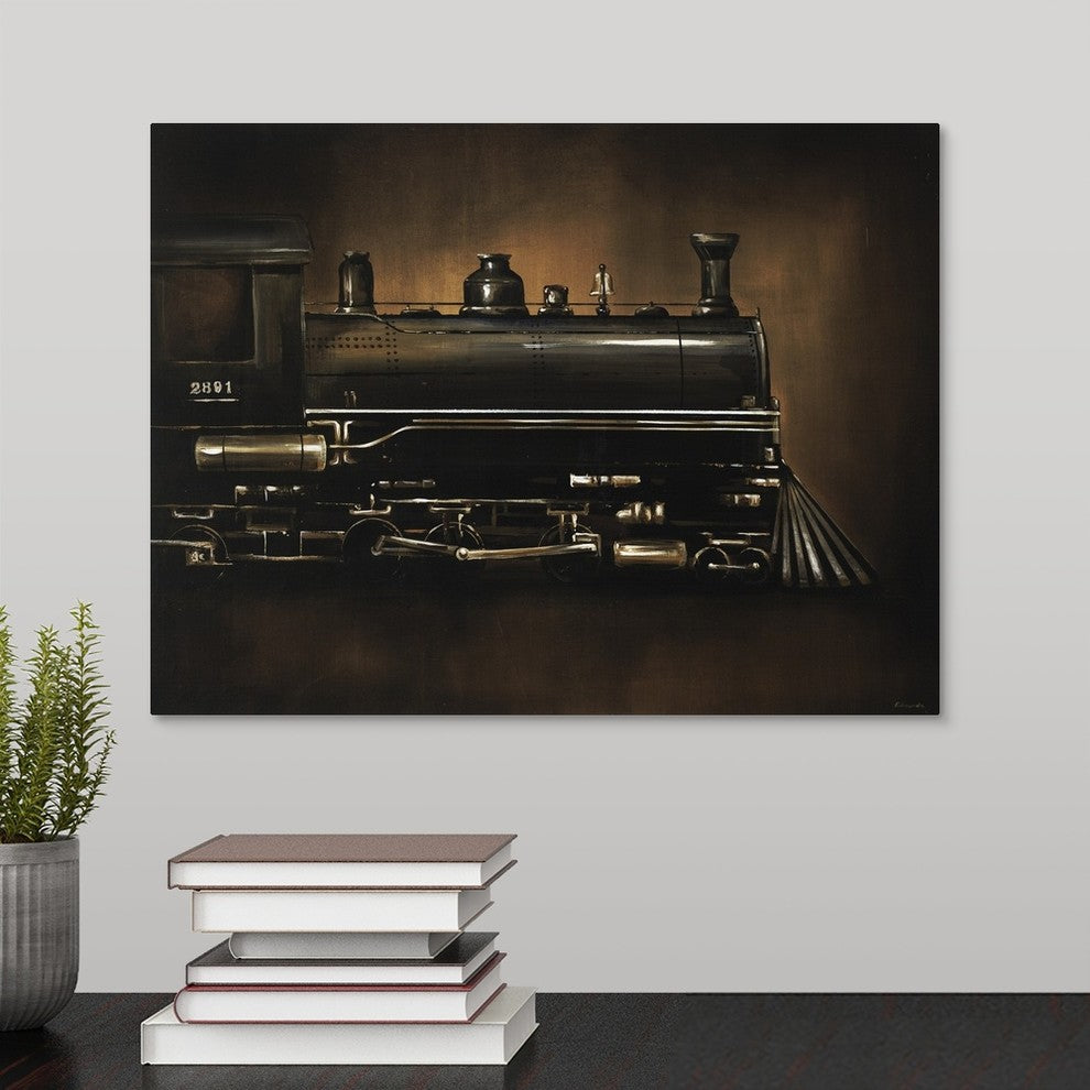 Steam Engine Wrapped Canvas Art Print, 16"x12"x1.5"