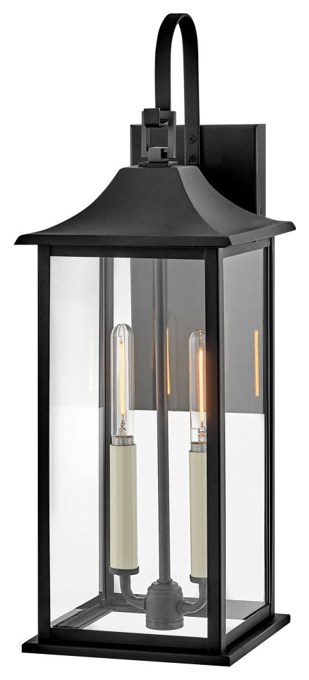Lark 81594 Nolan 2 Light 22" Tall Outdoor Wall Sconce - Black