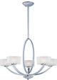 Elle 5-Light Chandelier, Polished Chrome, Frosted