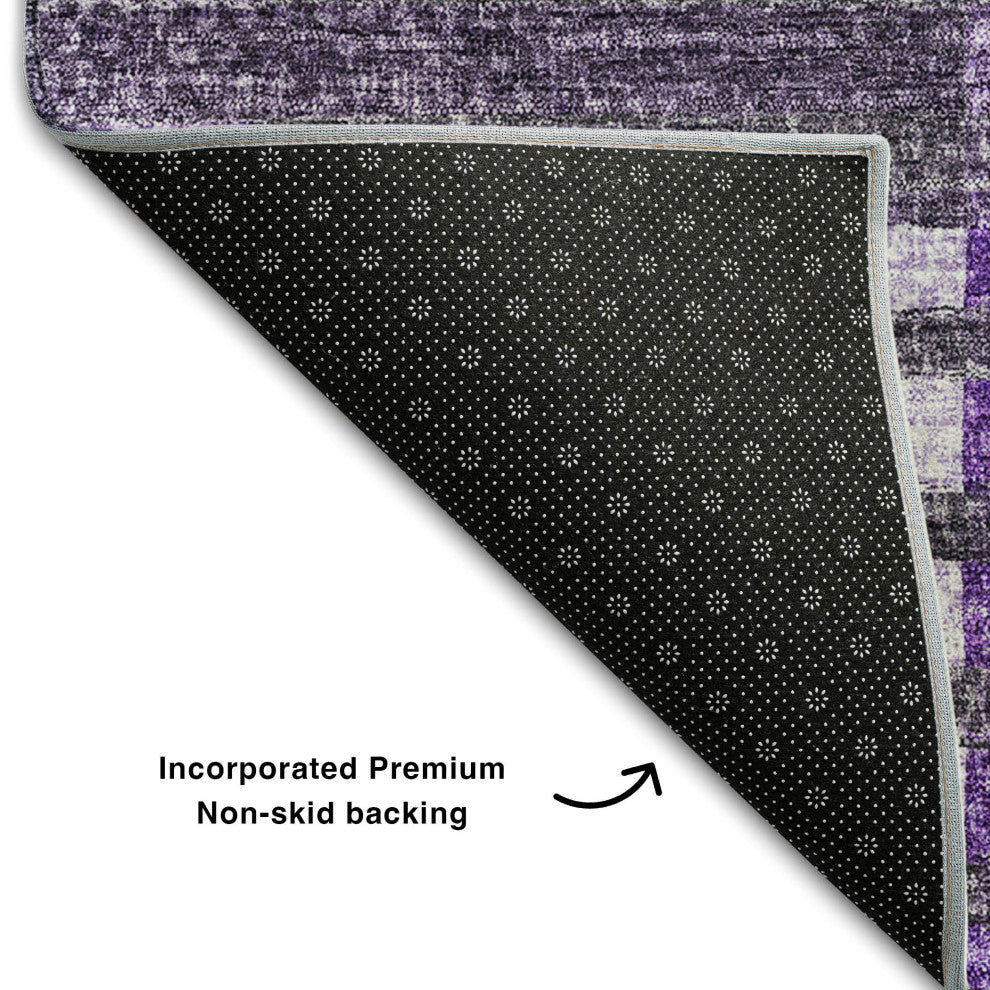 Premium Machine Washable Mayfield AMF687 Purple 9' x 12' Rug