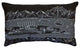 25" Black Homer Spit Nighttime Skyline Lumbar Decorative Pillow