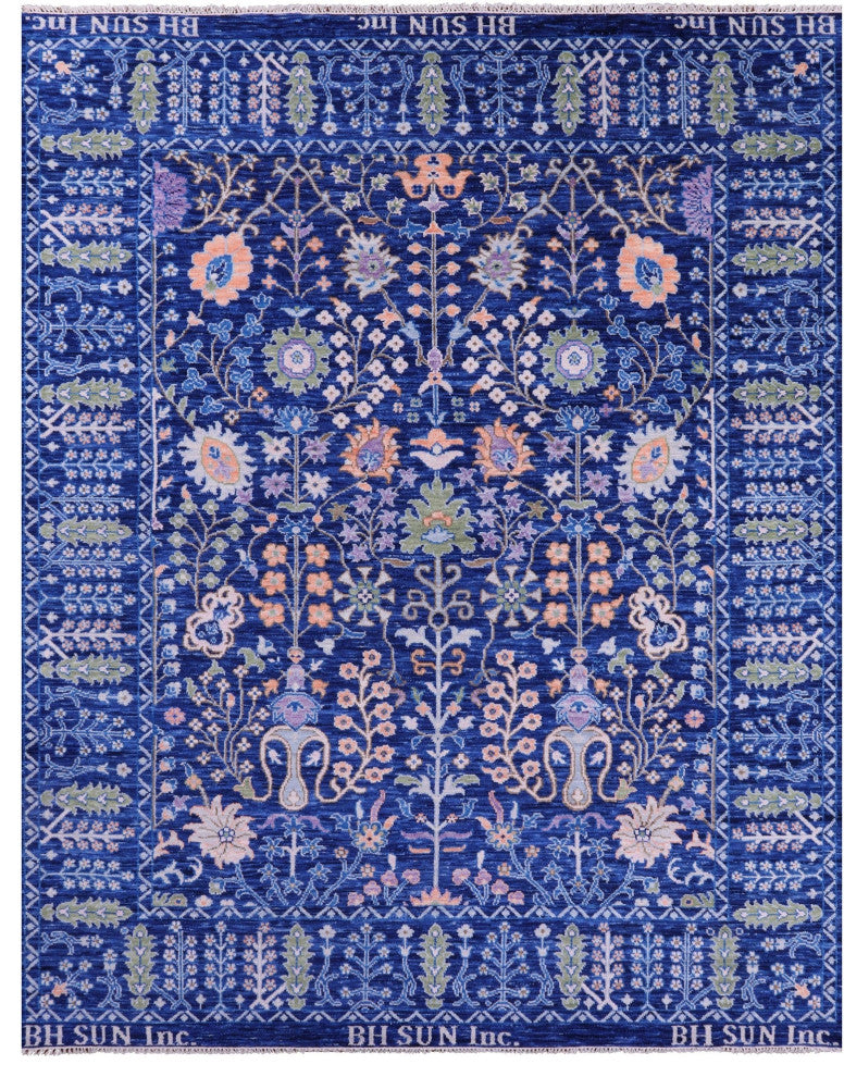 Handmade Signed Turkish Oushak Wool Rug 9' 3" X 11' 9" - Q13585