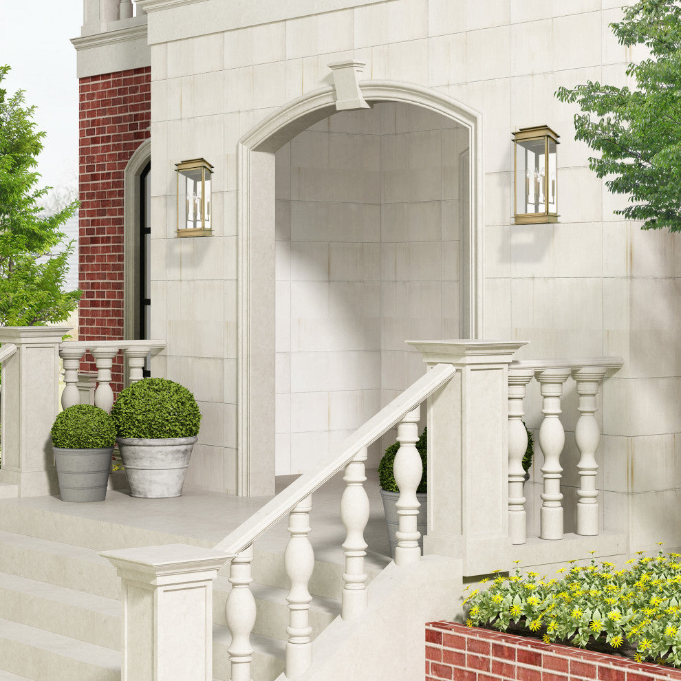 Princeton 3 Light Antique Brass Outdoor Extra Large Wall Lantern