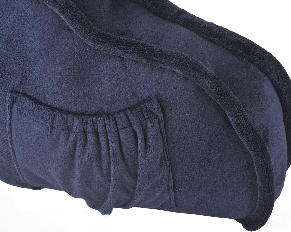 Supersoft Bedrest Lounger Backrest With DIY Filling, Navy