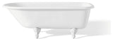 Cheviot Products Traditional Cast Iron Bathtub With Continuous Rolled Rim, White