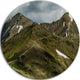 Trekking Patch In Tatra Mountains, Landscape Disc Metal Wall Art, 11"