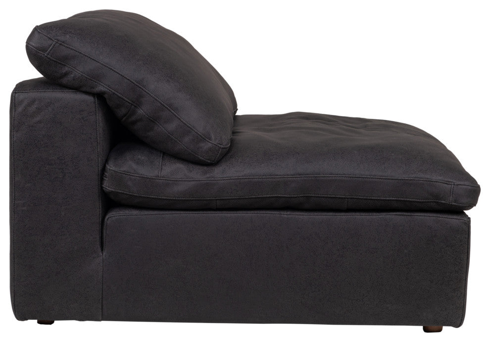 First of A Kind Clay Slipper Chair Nubuck Leather Black