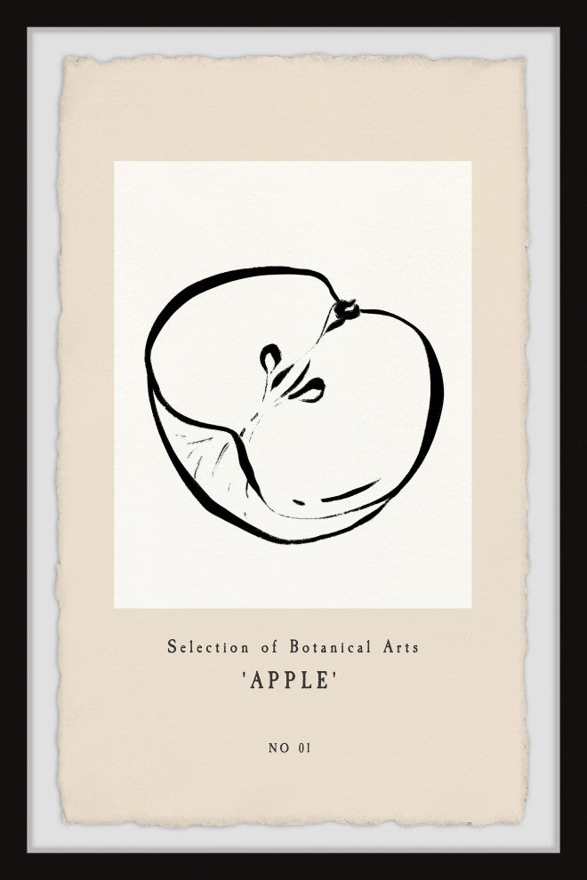 "Botanical Arts Apple" Framed Painting Print, 16x24