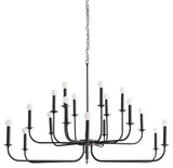Breck Large Chandelier, Black