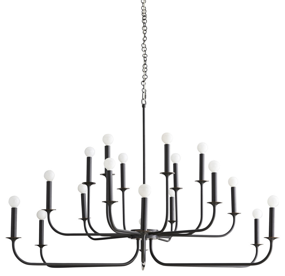 Breck Large Chandelier, Black