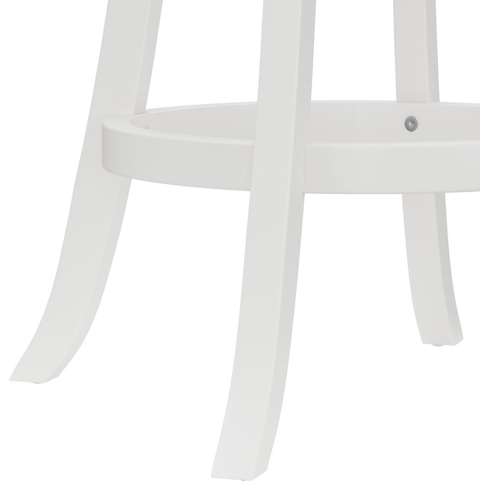 Fairfox Wood Swivel Stool, White, Barstool
