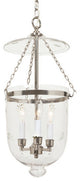 Medium Bell Jar Lantern With Star Glass, Polished Nickel