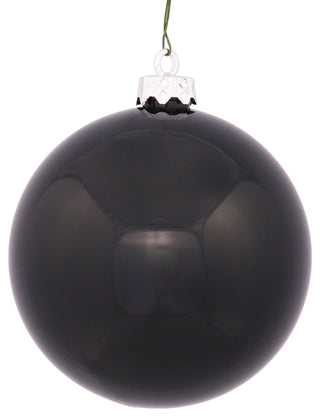 Vickerman 2.4" Black Shiny Ball Ornament, 24 per Bag
