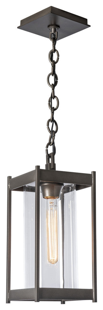Cela Medium Outdoor Lantern Coastal Black Finish, Clear Glass