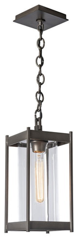 Cela Medium Outdoor Lantern Coastal Black Finish, Clear Glass