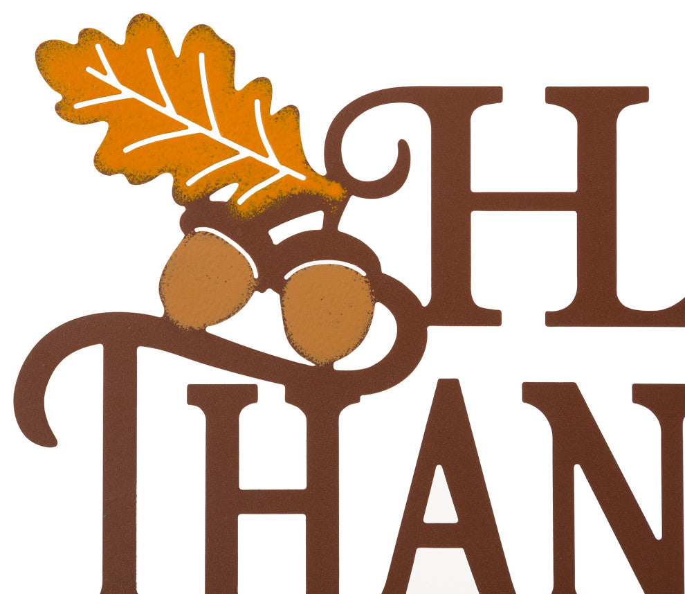24"L Metal "HAPPY THANKSGIVING" Wall Decor