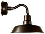14" Vintage LED Wall Light With Chic Arm, Mahogany Bronze