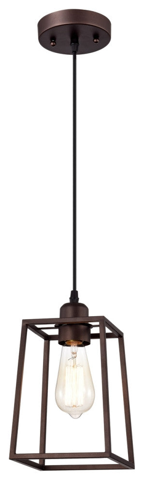 Ironclad Industrial 1 Light Oil Rubbed Bronze Mini Pendant Ceiling Fixture 6" W