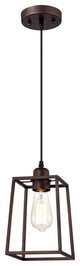 Ironclad Industrial 1 Light Oil Rubbed Bronze Mini Pendant Ceiling Fixture 6" W