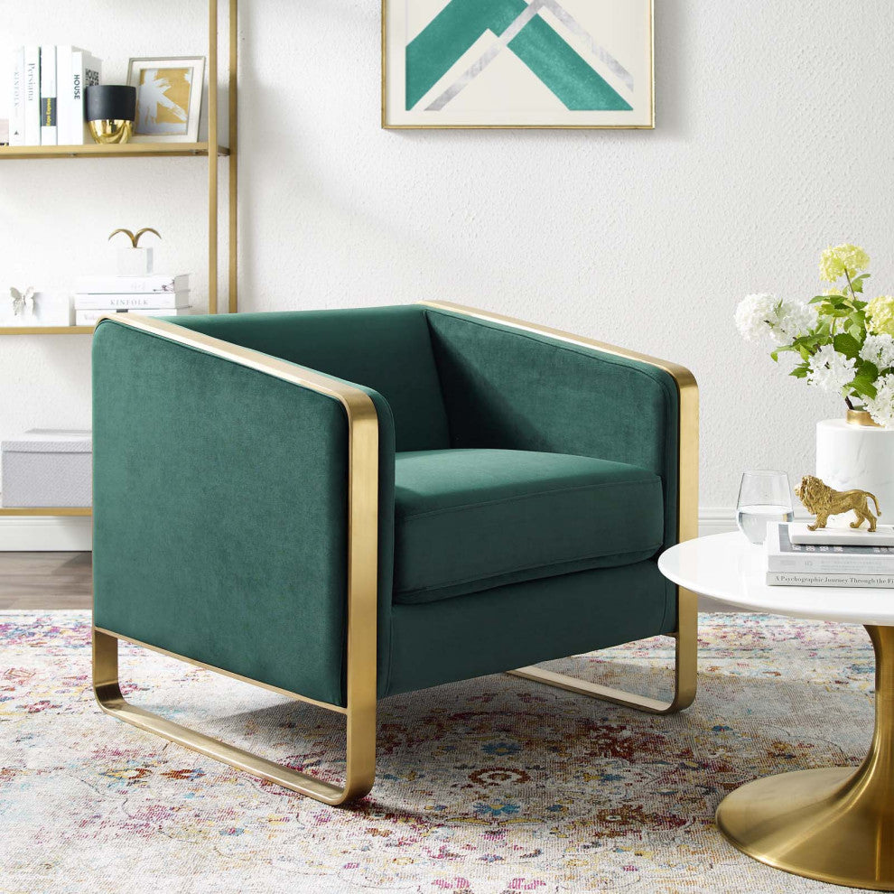 Visualize Accent Club Lounge Performance Velvet Armchair by Modway