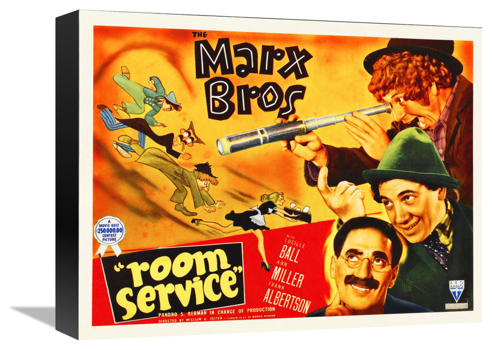 "Marx Brothers - Room Service 03" Canvas Giclee, 16"x13"