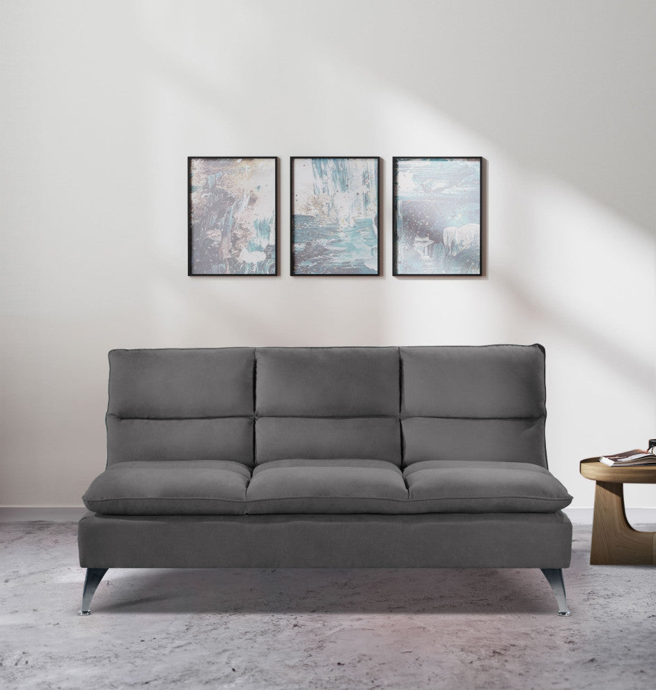 Sealy Santa Cruz Futon Sofa Convertible, Gray