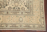 Consigned, Vintage-Style Faded Handmade Persian Traditional Area Rug, Beige, 6x9