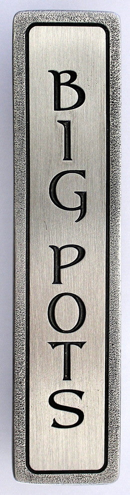 "BIG POTS" Pull Antique Pewter (Vertical)
