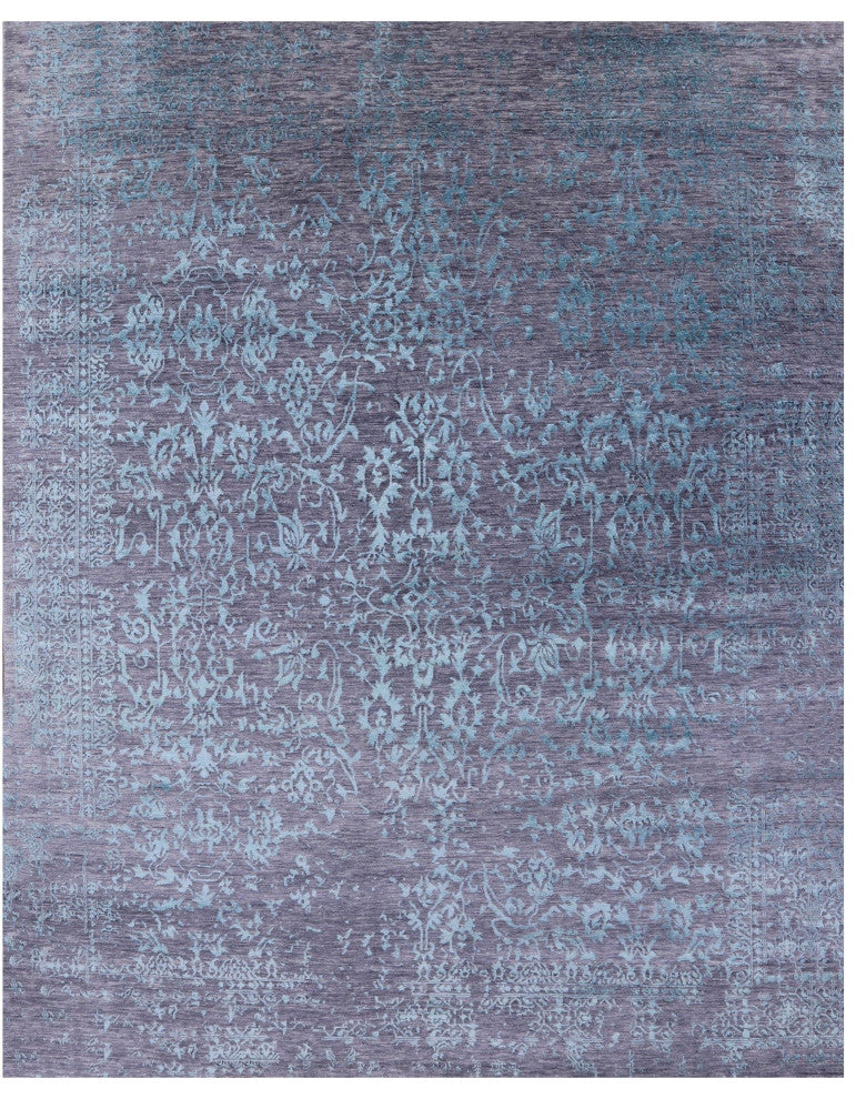 Wool and Silk Persian Hand Knotted Rug 7' 11" X 9' 11" Q6939