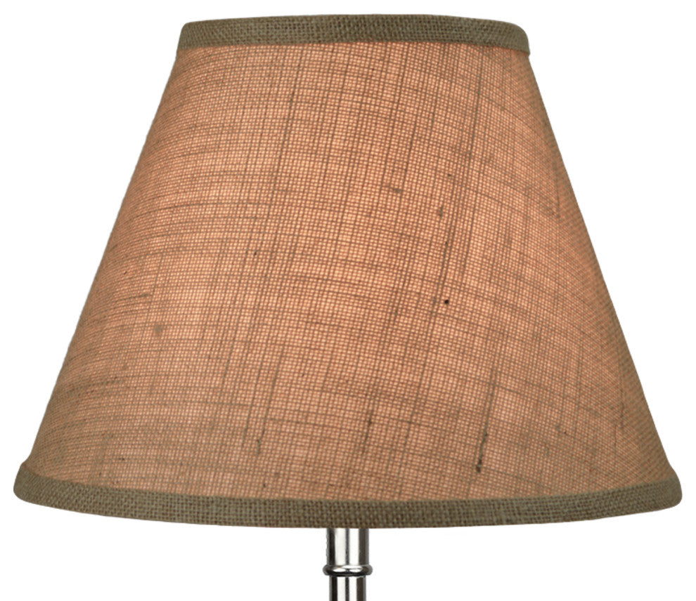 Fenchel Shades, 6"x12"x9" Spider Attachment Empire Lamp Shade, Burlap Natural