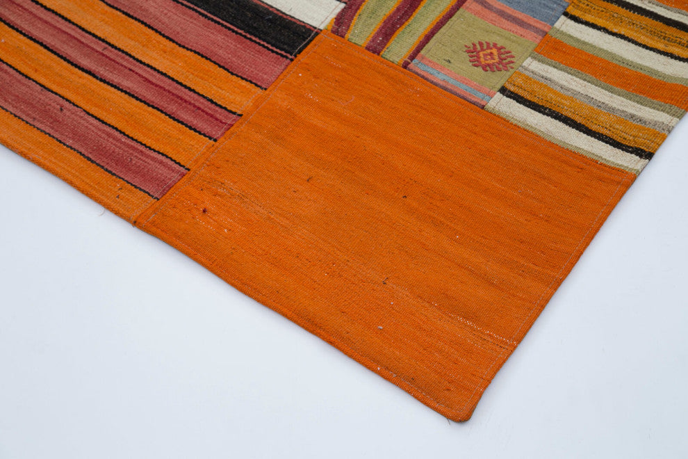 Rug N Carpet - Handmade Anatolian 6' 8'' x 9' 10'' Unique Patchwork Kilim Rug